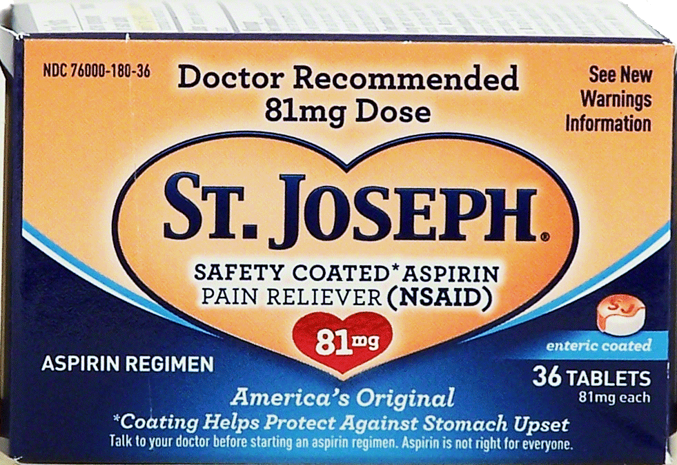 St. Joseph  aspirin 81-mg, enteric coated tablets Full-Size Picture